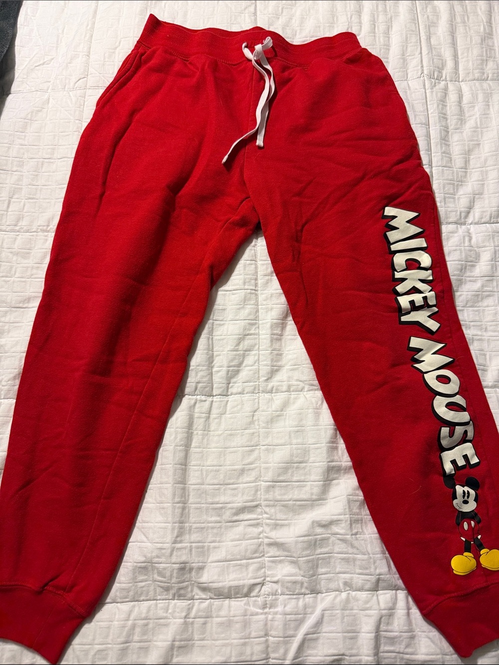 Disney Red Mickey Mouse Joggers for juniors 7-9